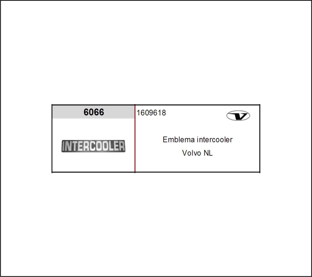 VL6066 - EMBLEMA VOLVO NL INTERCOOLER