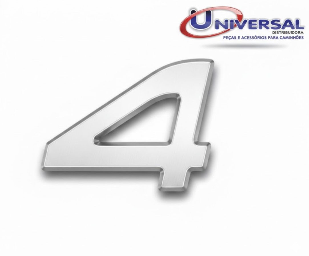 VV 4 - EMBLEMA ACETINADO VOLVO FH/VM N° 4