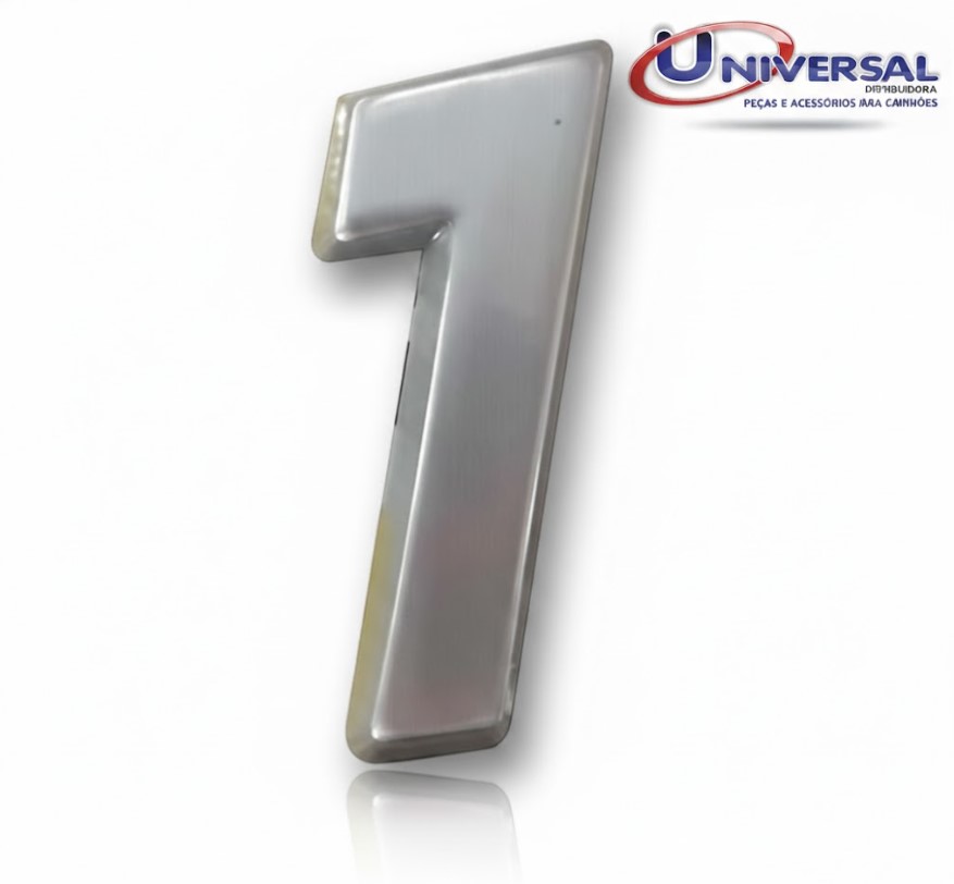 VV 1 - EMBLEMA ACETINADO VOLVO FH/VM N° 1