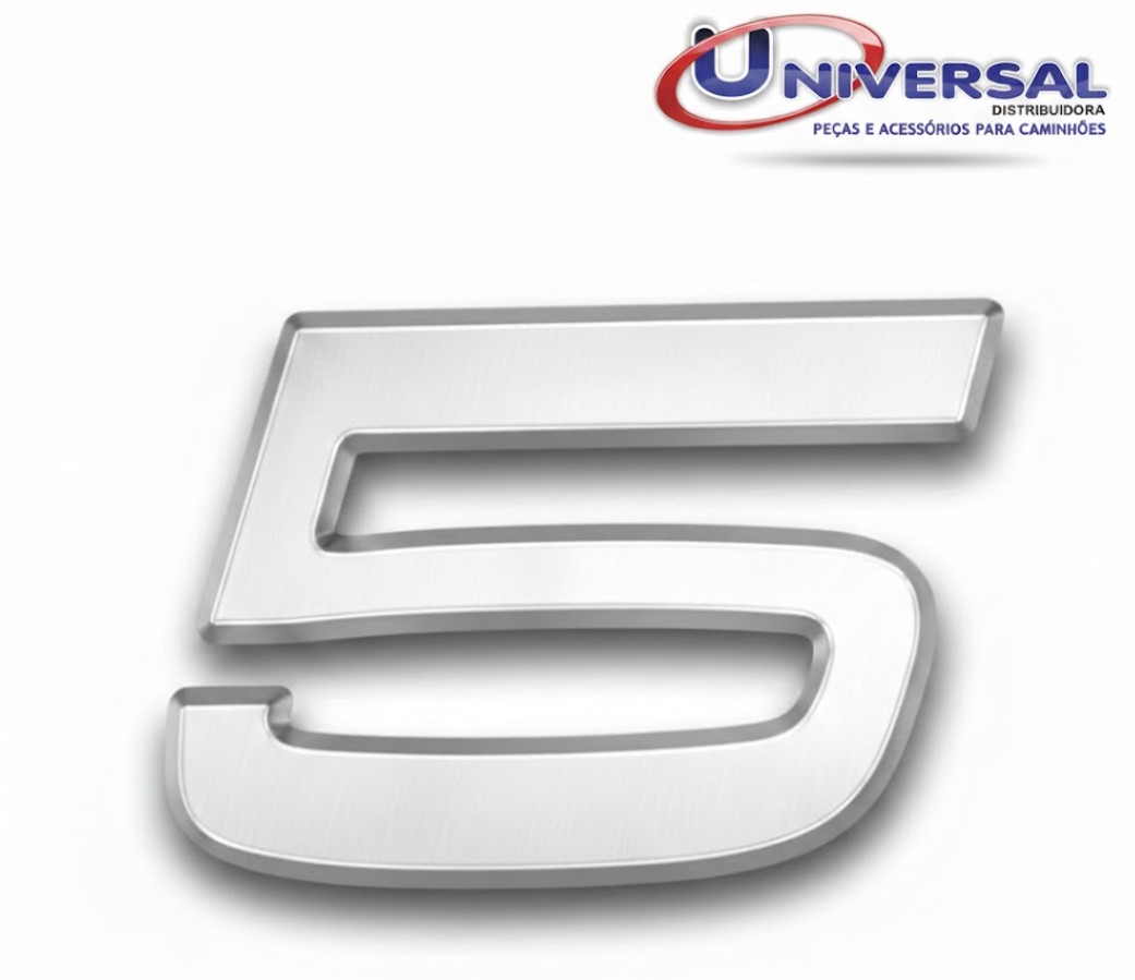 VV 5 - EMBLEMA ACETINADO VOLVO FH/VM N° 5