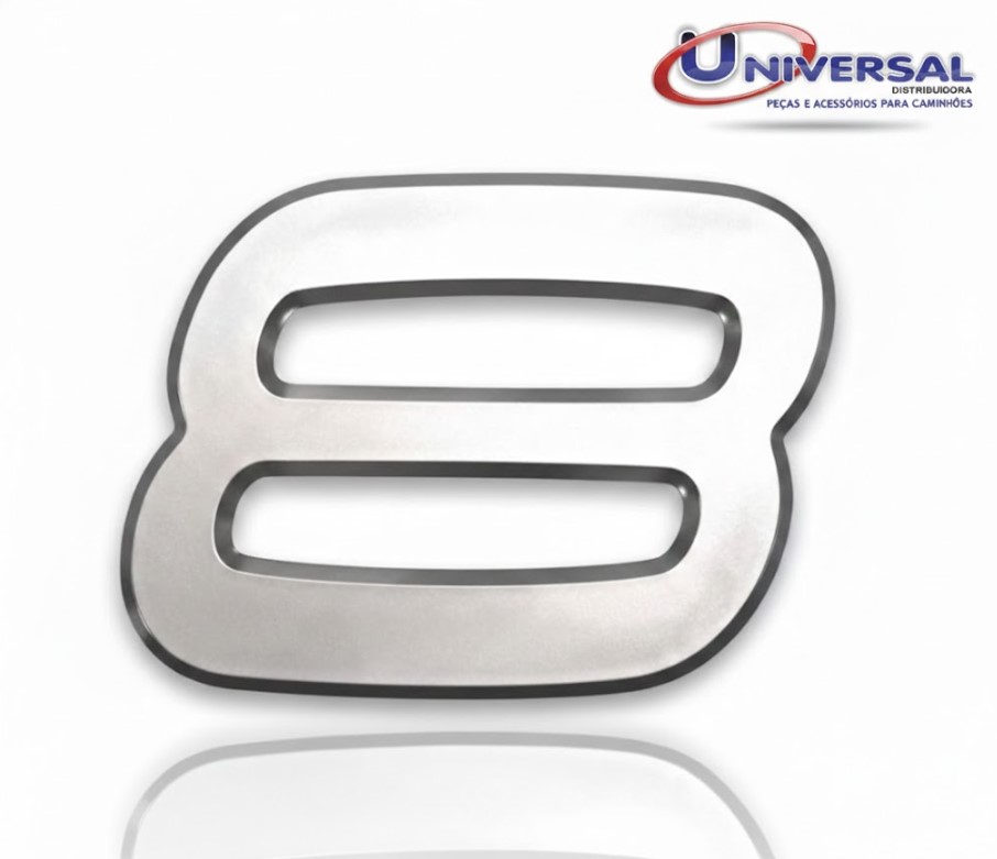 VV 8 - EMBLEMA ACETINADO VOLVO FH/VM N° 8