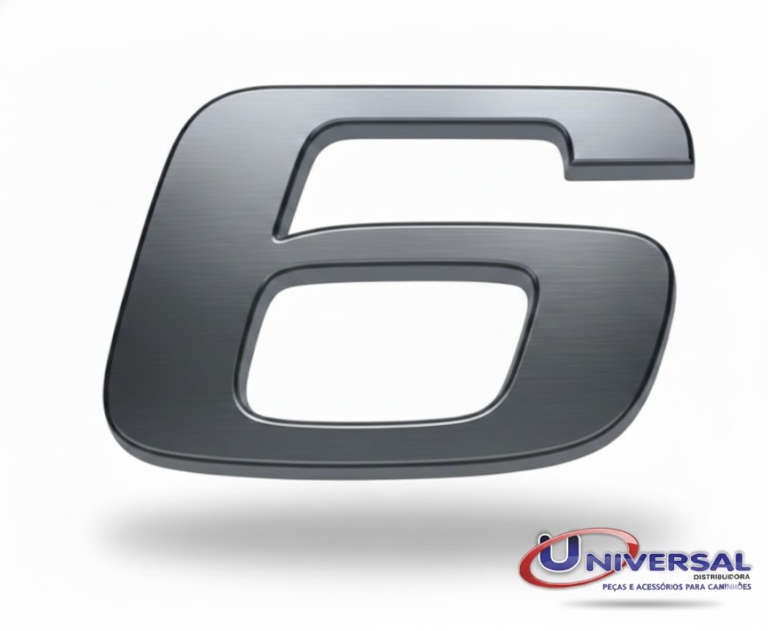 VVC 6/9 - EMBLEMA CROMADO VOLVO FH4 2015 A 2023 N° 6 / 9
