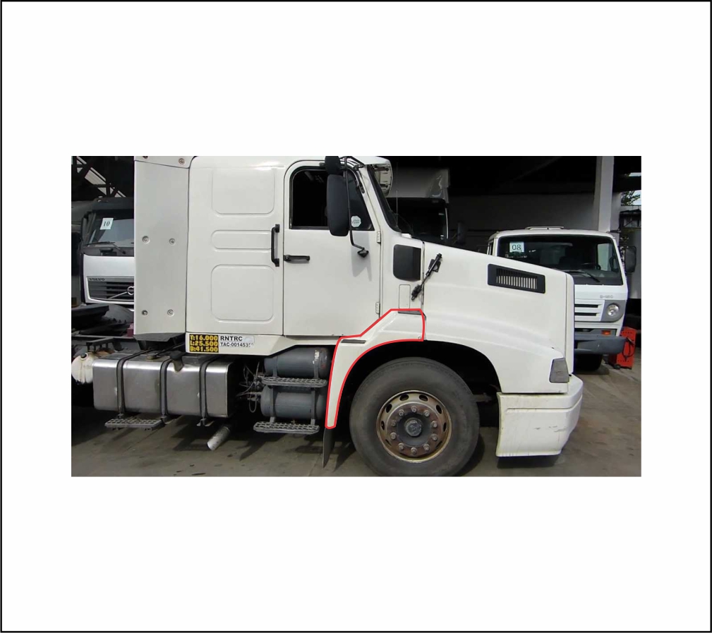 VEDL203 - PARALAMA CABINE VOLVO NL/EDC LD RTM