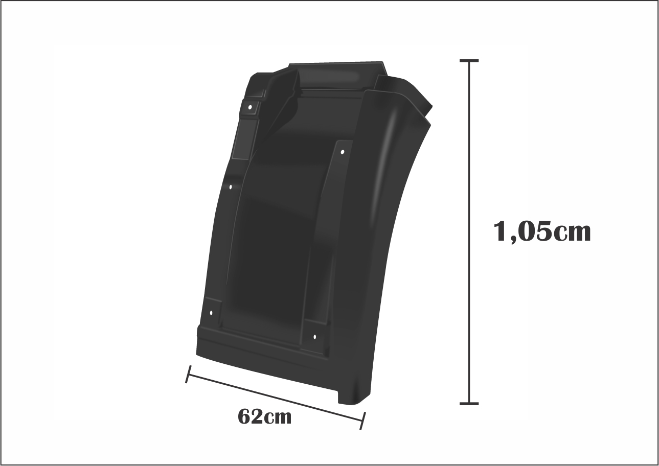 W50062.1 - PARALAMA CABINE VW CONSTELLATION 19.320 TRASEIRO PLASTICO LE