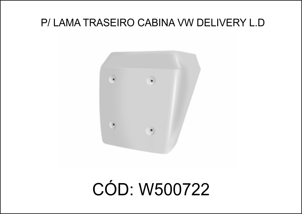 7111103 - PARALAMA CABINE TRASEIRO VW DELIVERY LE