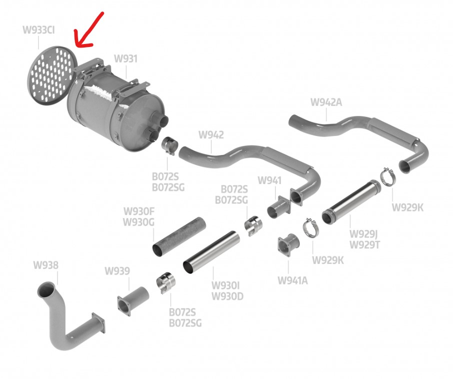 W933CI - PROTECAO SILENCIOSO ACO INOX P/VOLKSWAGEN 17.180 A 25.370 (4") (2VO20