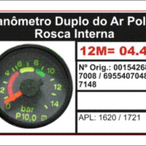 TP0040 - RELOGIO PRESSAO BALAO AR DUPLO