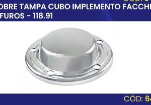 RM118.91 - TAMPA CUBO 5 FUROS CROMADA ???MM (PLASTICO)