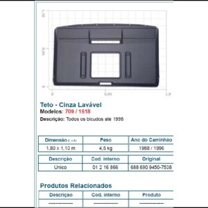 1216866 - FORRO TETO 709/1618 CINZA