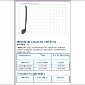 3111906 - MOLDURA COLUNA VOLVO FH TODOS DIR
