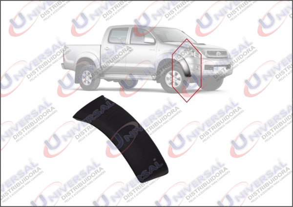 905.146 - ACAB ALAR HILUX 05 A 09 FIXAR PARACHOQUE DIR