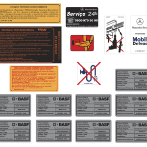 ADS3681 - ADESIVOS ADVERTENCIA - LINHA MB CAMINHOES