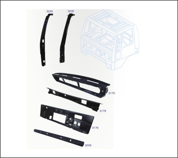 AM3239E - COLUNA DIANT EXT CARGO GI ESQ
