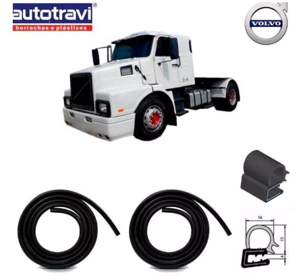 AUTOT9107 - BORRACHA PORTA VOLVO N 12 AT 92 FIX.CAB(PECA)