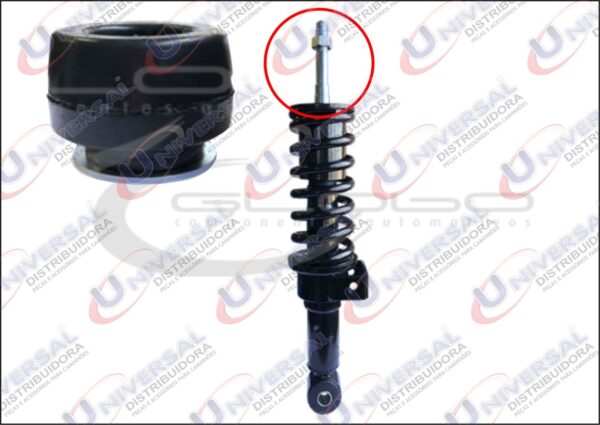 GB2377I - KIT BORRACHA BATENTE AMORTECEDOR CABINE C/MOLA IVE