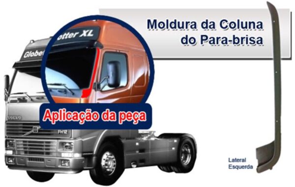 3175906 - MOLDURA COLUNA VOLVO FH TODOS DIR