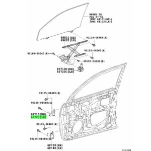 6872012151 - DOB PORTA HILUX 2016/... SUP ESQ