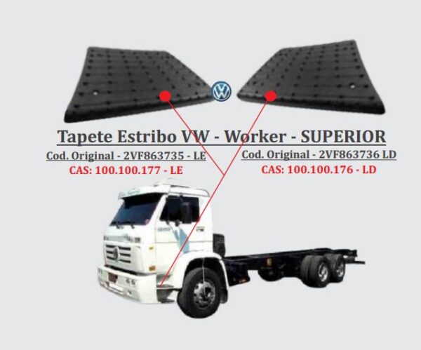 2VF863735 - PISANTE ESTRIBO VW WORKER SUP ESQ