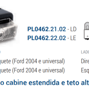 PL04622102 - LANT CORUJINHA CARGO / VW DIREITA