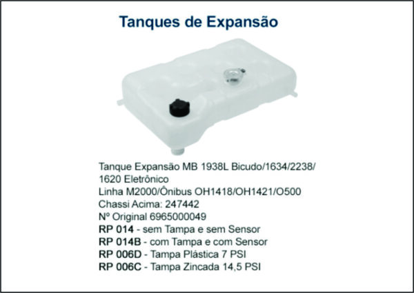 RP014 - RESERV RADIADOR MB S/SENSOR S/TAMPA APOS 2000