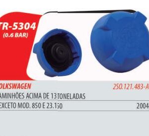 TR-5304 - TAMPA RESERV RADIADOR AZUL 0.6 BAR