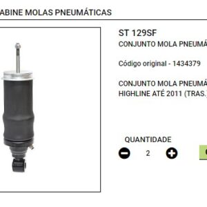 ST-129 SF - AMORTECEDOR CABINE C/BOLSA SCANIA S4/S5/S6 P/G/R (