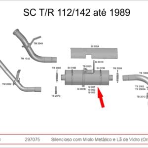 SI003 - SILENC SCANIA 112 113 ORIGINAL COM MIOLO METALICO