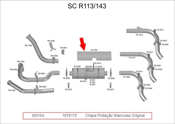 SI016A - PROT SILENC ORIGINAL SCANIA R113/143