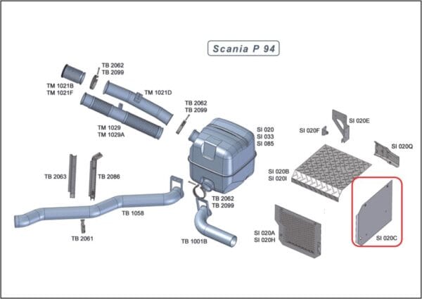 SI020C - PROT CALOR LATERAL SCANIA T/R 114/124