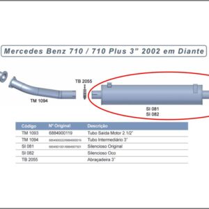 SI081 - SILENCIOSO C/710 PLUS 2002 A 2007 3"