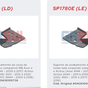 SP1780E - SUP CAIXA RODA AXOR E ACTROS 2546 ESQ