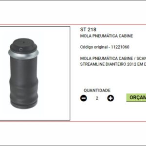 ST-218 - BOLSA AMORTECEDOR CABINE SCANIA S6 STREAMLINE 2012