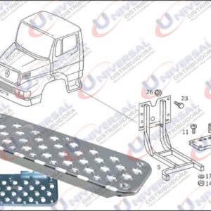 A6946660101 - PISANTE ESTRIBO MB HPN ALUMINIO