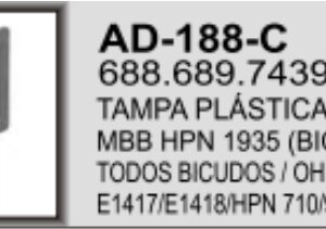 AD-188C - ACAB TAMPA PAINEL MB HPN CINZA 03 FURO