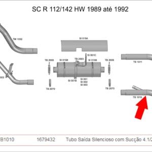 TB1010 - SAIDA FINAL COM SUCCAO 4.1/2 SCANIA R 112/142 HW