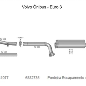 TB1077 - SAIDA FINAL 4" VOLVO ONIBUS - EURO 3
