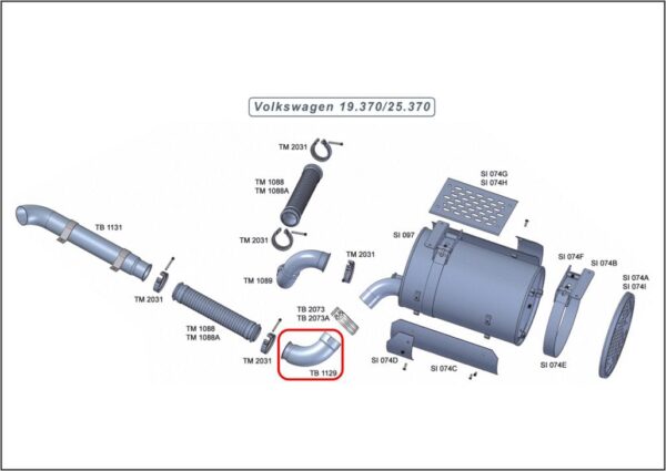 TB1129 - INTERM VW CONST 19.370/25.370 SAIDA CATALIZADOR