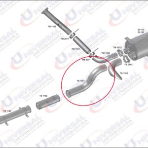 TB1191 - INTERM SILENC 4'' VW CONST 17.280/24.280