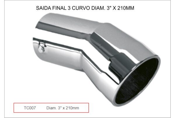 TC007 - FUNIL 3 CURVO DIAM. 3" X 210MM