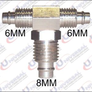 SF-048-A2 - CONEXAO TEE ZAMAK MANG 6 P/8 S/PORCAS