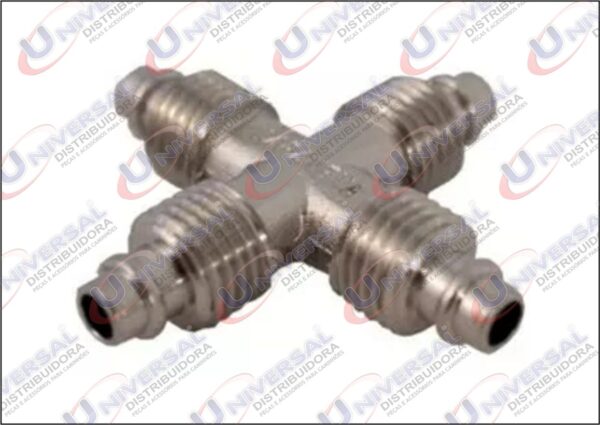 SF-225-A - CONEXAO TEE ZAMAK MANG 4 SAIDAS 8MM S/ PORCAS