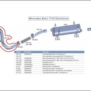 TM1132 - SAIDA MOTOR MB 1718 ELETRONICO ATE 2011 EURO 3