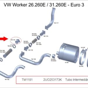 TM1181 - SAIDA SILENC INTERM VW WORKER 26.260E / 31.260E