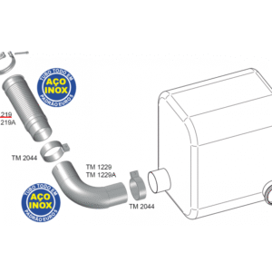 TM1219 - INTERM FLEXIVEL 4,5" INOX MAN TGX