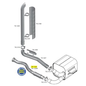TM1226 - SAIDA MOTOR ATEGO ATEGO EURO 5 INOX