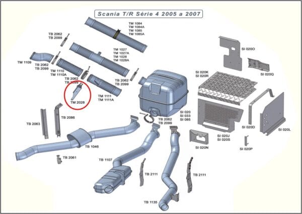 TM2028 - SUP INTERM FLEXIVEL SCANIA T/R S4 2003/2004