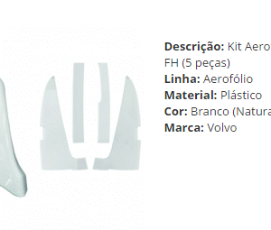 V20035.10 - DEFLETOR BAU VOLVO VM (5 PARTES)