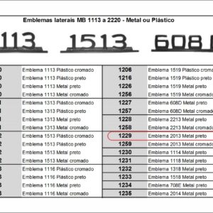 VL1229 - EMBLEMA ZAMAC MB 2013