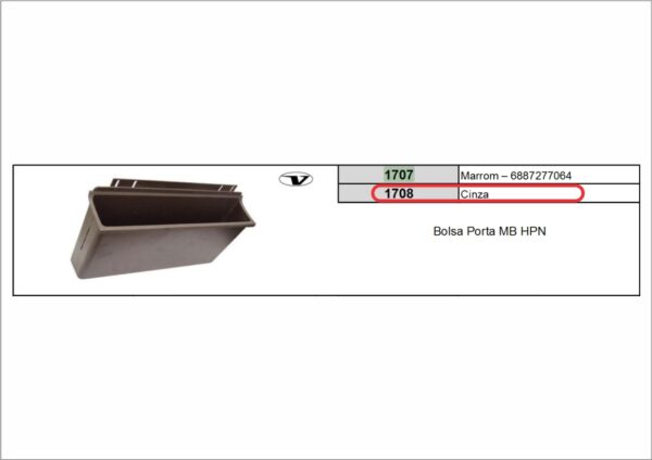 VL1708 - BOLSA PORTA MB 709 HPN CINZA