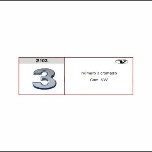 VL2103 - EMBLEMA CROMADO VW CONST N° 3